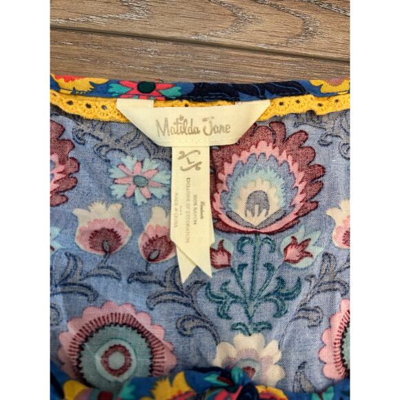 Matilda Jane Womens Splendid A Line Dress Size Large Floral Whimsical Sleeveless - Picture 3 of 8